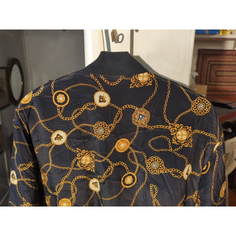 Vintage Spenser Jeremy 100% Silk Bomber Jacket Women's M Size Medium - Picture 10 of 10